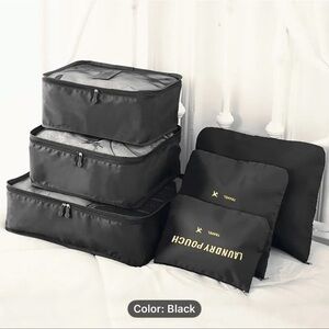 Cubes, Black Garment Bag Set for Travel, NEW